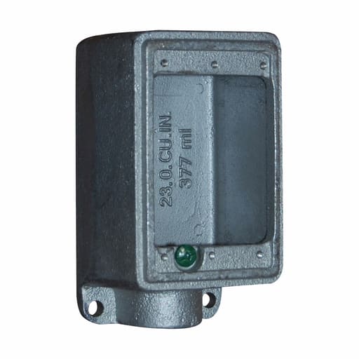 Crouse-Hinds - Crouse-Hinds Series FDM2 3/4 Inch 1-Hub Malleable Iron Type FDC Cast Device Box