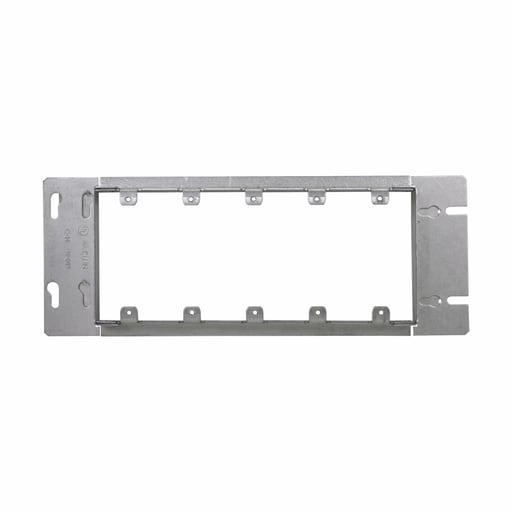 Crouse-Hinds - Crouse-Hinds Series TP661 12-7/16 Inch 13/16 Inch Raised Steel 5-Gang Box Cover