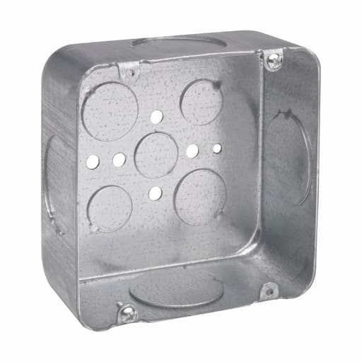 Crouse-Hinds - Crouse-Hinds TP562 4-11/16"x 4-11/16"x 2-1/8" Steel Drawn Square Outlet Box