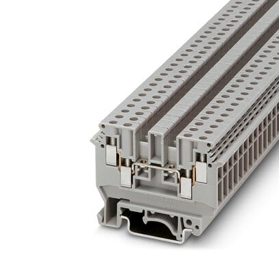 Phoenix Blocks - Phoenix Contact 2775016 630 Volt 32 Amp 30 to 10 AWG Gray Polyamide Screw Connection Feed-Through Terminal Block