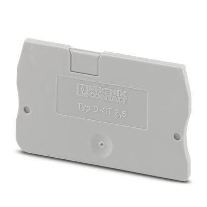Phoenix Blocks - Phoenix Contact 3030417 48.6 x 2.2 x 29.1 mm Gray Polyamide Terminal Block End Cover