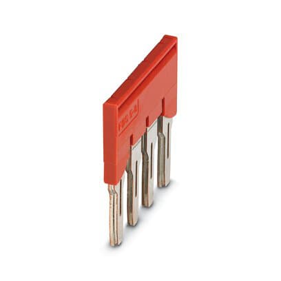 Phoenix Blocks - Phoenix Contact 3030307 8.2 mm Pitch 41 Amp 4-Position Red Copper Terminal Block Plug-In Bridge