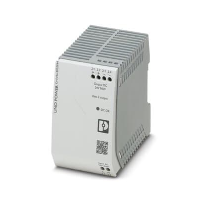 Phoenix Blocks - Phoenix Contact 2902994 100 to 240 VAC Input 24 VDC 3.75 Amp Output 90 W IP20 Din Rail Mount 1-Phase Power Supply Unit