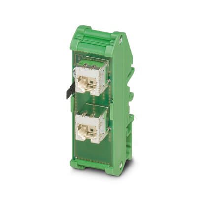 Phoenix Blocks - Phoenix Contact 2901646 29 x 53 x 90 mm Green PVC Housing Din Rail Mount Terminal Block Patch Panel