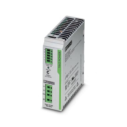 Phoenix Blocks - Phoenix Contact 2866462 400 to 500 VAC Input 24 VDC 5 Amp Output 120 W IP20 Din Rail Mount 3-Phase Power Supply Unit