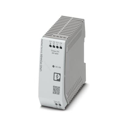 Phoenix Blocks - Phoenix Contact 2902992 100 to 240 VAC Input 24 VDC 2.5 Amp Output 60 W IP20 Din Rail Mount 1-Phase Power Supply Unit