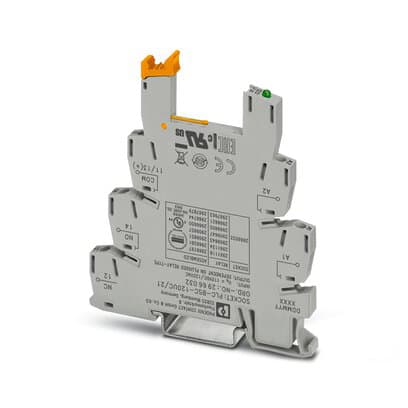 Phoenix Blocks - Phoenix Contact 2966032 120 VAC/VDC 26 to 14 AWG SPDT Din Rail Screw Connection PLC Basic Terminal Block Relay Socket