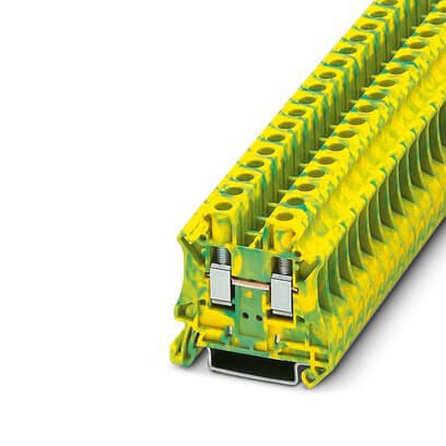 Phoenix Blocks - Phoenix Contact 3044157 8000 Volt 24 to 8 AWG Green/Yellow Polyamide Screw Connection Ground Modular Terminal Block