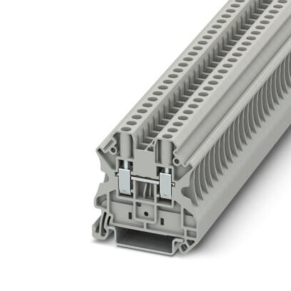 Phoenix Blocks - Phoenix Contact 3044102 1000 Volt 32 Amp 26 to 10 AWG Gray Polyamide Screw Connection Feed-Through Terminal Block
