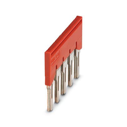 Phoenix Blocks - Phoenix Contact 3030310 8.2 mm Pitch 41 Amp 5-Position Red Copper Terminal Block Plug-In Bridge