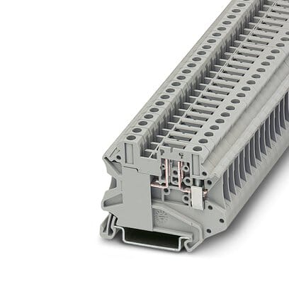 Phoenix Blocks - Phoenix Contact 3046142 500 Volt 20 Amp 26 to 10 AWG Gray Polyamide Screw Connection Disconnect Terminal Block