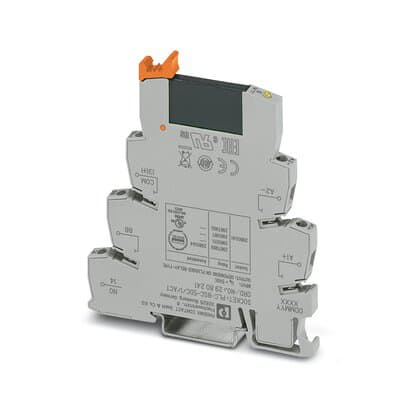 Phoenix Blocks - Phoenix Contact 2980144 5 VDC 9.5 mA 26 to 14 AWG 2-Wire Din Rail Mount Screw Connection PLC Interface Solid State Relay Module