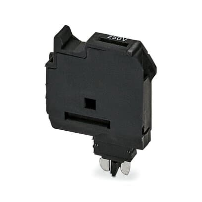 Phoenix Blocks - Phoenix Contact 3036835 6.3 Amp Black Polyamide Plug-In 5 x 20 Fuse Plug