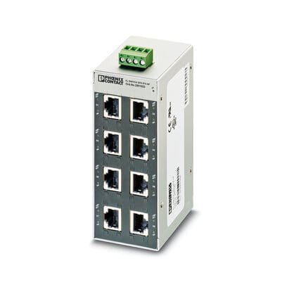 Phoenix Blocks - Phoenix Contact 2891929 24 VDC 8-Port Din Rail Industrial Ethernet Switch