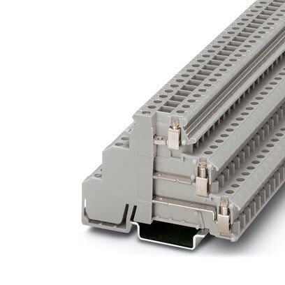 Phoenix Blocks - Phoenix Contact 2715979 250 Volt 24 Amp 24 to 12 AWG Gray Polyamide Screw Connection Sensor/Actuator Terminal Block