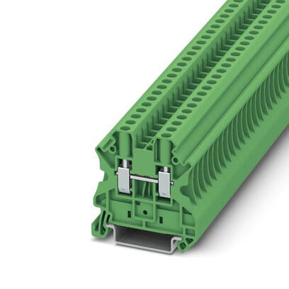 Phoenix Blocks - Phoenix Contact 3045156 1000 Volt 32 Amp 26 to 10 AWG Green Polyamide Screw Connection Feed-Through Terminal Block