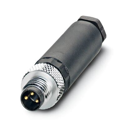 Phoenix Blocks - Phoenix Contact 1501252 SACC-M-8MS-3CON-M-SW M8 Connector, Straight Screw Connection, 3-Position Male