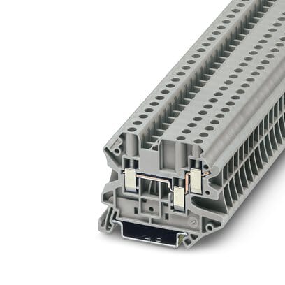 Phoenix Blocks - Phoenix Contact 3044364 500 Volt 32 Amp 26 to 10 AWG Gray Polyamide Screw Connection Feed-Through Terminal Block