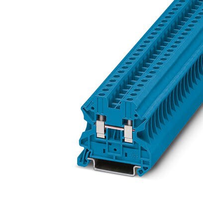 Phoenix Blocks - Phoenix Contact 3044115 1000 Volt 32 Amp 26 to 10 AWG Blue Polyamide Screw Connection Feed-Through Terminal Block