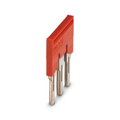 Phoenix Blocks - Phoenix Contact 3030297 8.2 mm Pitch 41 Amp 3-Position Red Copper Terminal Block Plug-In Bridge