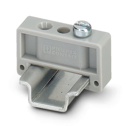 Phoenix Blocks - Phoenix Contact 1421633 22 x 6 x 11.4 mm 3.2 mm Fixing Hole Coated Gray Polyamide End Clamp