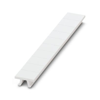 Phoenix Blocks - Phoenix Contact 5060896 8 mm White Polyamide Snap-In Mount Zack Terminal Block Marker Strip
