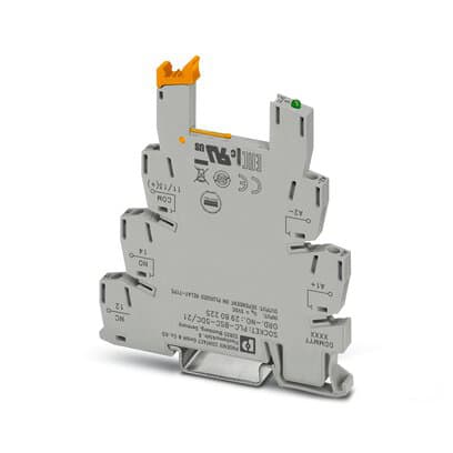 Phoenix Blocks - Phoenix Contact 2980225 5 VDC 26 to 14 AWG SPDT Green Din Rail Mount Screw Connection PLC Basic Terminal Block Relay Socket