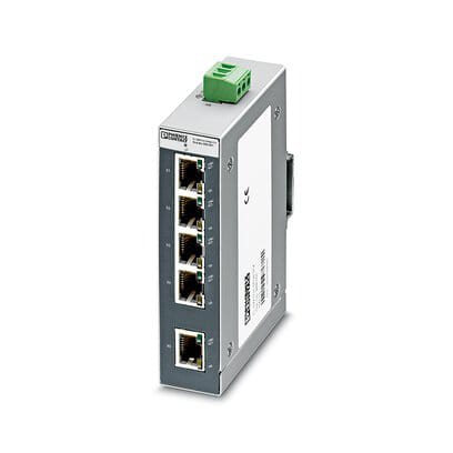 Phoenix Blocks - Phoenix Contact 2891001 24 VDC 5-Port Din Rail Industrial Ethernet Switch
