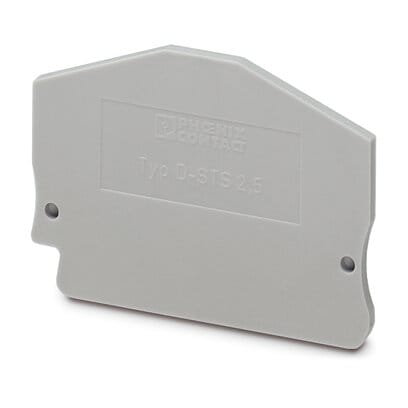 Phoenix Blocks - Phoenix Contact 3031762 51 x 2.2 x 43 mm Gray Polyamide Terminal Block End Cover