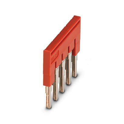 Phoenix Blocks - Phoenix Contact 3030349 6.2 mm Pitch 32 Amp 5-Position Red Copper Terminal Block Plug-In Bridge