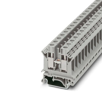 Phoenix Blocks - Phoenix Contact 3005073 800 Volt 57 Amp 20 to 6 AWG Gray Polyamide Screw Connection Feed-Through Terminal Block