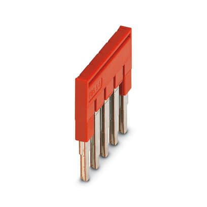 Phoenix Blocks - Phoenix Contact 3030190 5.2 mm Pitch 24 Amp 5-Position Red Copper Terminal Block Plug-In Bridge