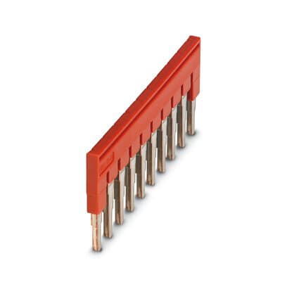 Phoenix Blocks - Phoenix Contact 3030271 6.2 mm Pitch 32 Amp 10-Position Red Copper Terminal Block Plug-In Bridge