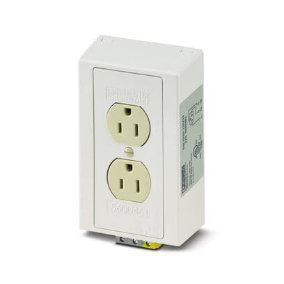 Phoenix Blocks - Phoenix Contact 5600461 120 VAC 15 Amp Ivory Rail Mount Screw Connection Socket