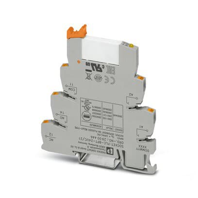 Phoenix Blocks - Phoenix Contact 2900300 24 VAC/VDC 11 mA 26 to 14 AWG SPDT Din Rail Mount Push-In Connection PLC Interface Relay Module