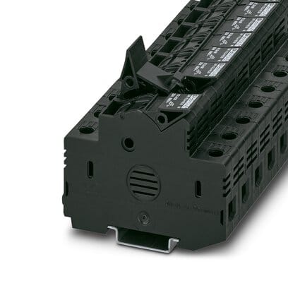 Phoenix Blocks - Phoenix Contact 3048386 690 Volt 32 Amp 16 to 4 AWG Black Polyamide Screw Connection Fuse Modular Terminal Block