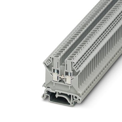 Phoenix Blocks - Phoenix Contact 3001501 800 Volt 24 Amp 24 to 12 AWG Gray Polyamide Screw Connection Feed-Through Terminal Block