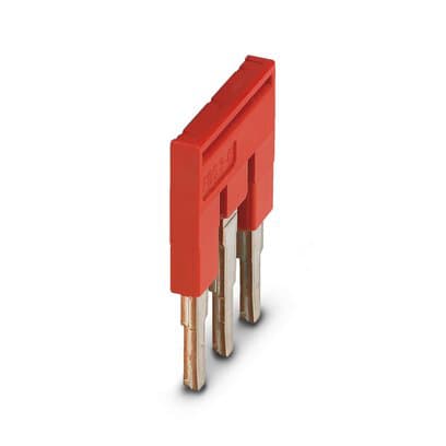 Phoenix Blocks - Phoenix Contact 3030242 6.2 mm Pitch 32 Amp 3-Position Red Copper Terminal Block Plug-In Bridge