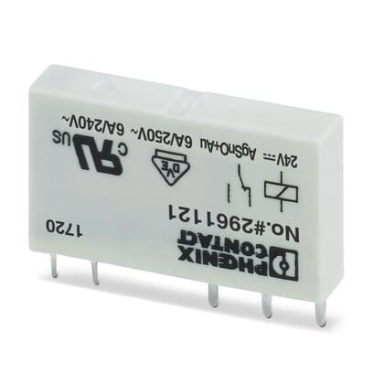 Phoenix Blocks - Phoenix Contact 2961121 24 VDC 7 mA SPDT Plug-In Miniature Power Relay