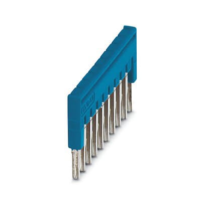 Phoenix Blocks - Phoenix Contact 3213125 3.5 mm Pitch 10-Position Blue Copper Terminal Block Plug-In Bridge