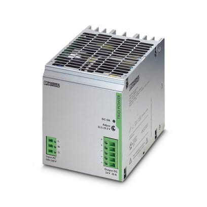 Phoenix Blocks - Phoenix Contact 2866381 100 to 240 VAC Input 24 VDC 20 Amp Output 480 W IP20 Din Rail Mount 1-Phase Power Supply Unit