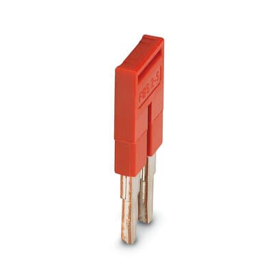 Phoenix Blocks - Phoenix Contact 3030161 5.2 mm Pitch 24 Amp 2-Position Red Copper Terminal Block Plug-In Bridge