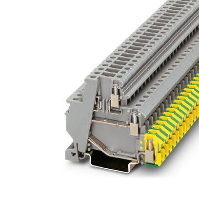 Phoenix Blocks - Phoenix Contact 3011054 250 Volt 24 Amp 24 to 12 AWG Gray Polyamide Screw Connection Sensor/Actuator Terminal Block