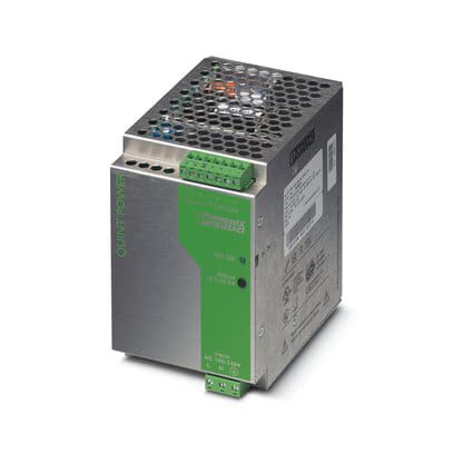 Phoenix Blocks - Phoenix Contact 2938604 100 to 240 VAC Input 24 VDC 10 Amp Output 240 W IP20 Din Rail Mount 1-Phase Power Supply Unit
