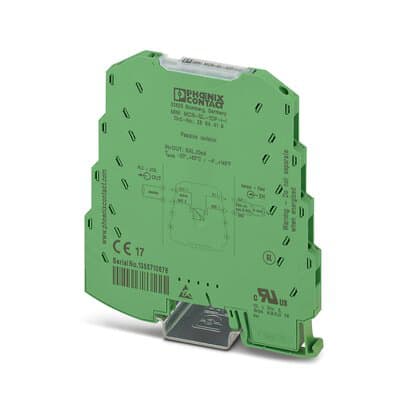 Phoenix Blocks - Phoenix Contact 2864419 18 Volt 40 mA 1-Channel Green PBT Housing Screw Connection Loop-Powered Isolator