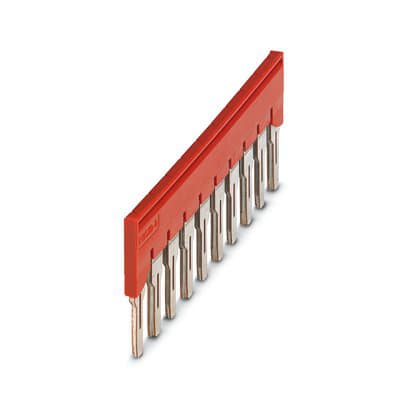 Phoenix Blocks - Phoenix Contact 3030323 8.2 mm Pitch 41 Amp 10-Position Red Copper Terminal Block Plug-In Bridge