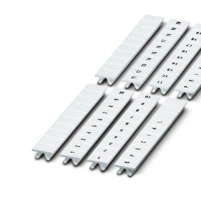 Phoenix Blocks - Phoenix Contact 1050017:0011 5 mm White Zack Terminal Block Marker Strip