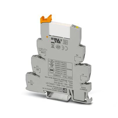 Phoenix Blocks - Phoenix Contact 2966197 120 VAC 3.5 mA 0.42 W 26 to 14 AWG Din Rail Screw Connection PLC Basic Terminal Block Relay Module