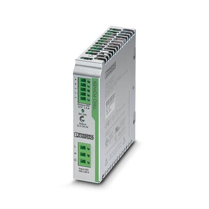 Phoenix Blocks - Phoenix Contact 2866268 100 to 240 VAC Input 24 VDC 2.5 Amp Output 60 W IP20 Din Rail Mount 1-Phase Power Supply Unit