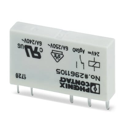 Phoenix Blocks - Phoenix Contact 2961105 24 VDC 7 mA SPDT Plug-In Miniature Power Relay